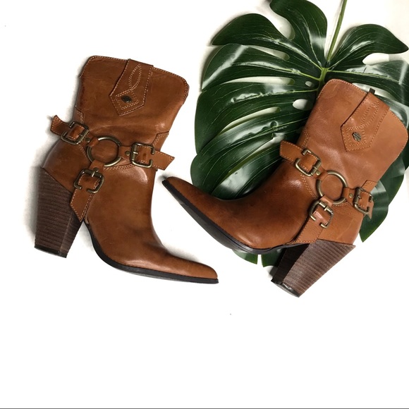 Harley-Davidson Shoes - Harley-Davidson British Tan Pointed Heeled Boots
